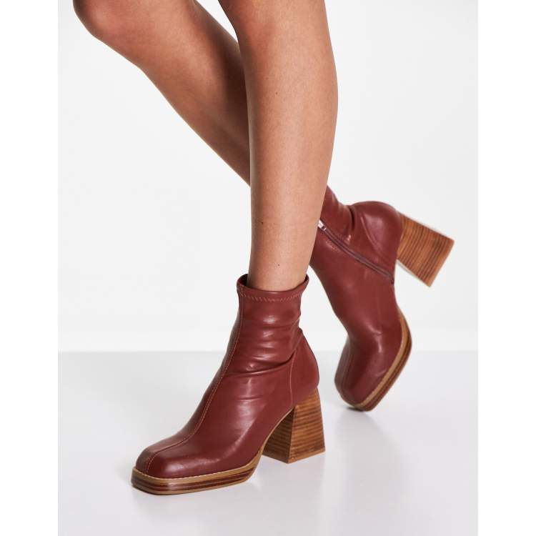 Asos brown ankle clearance boots