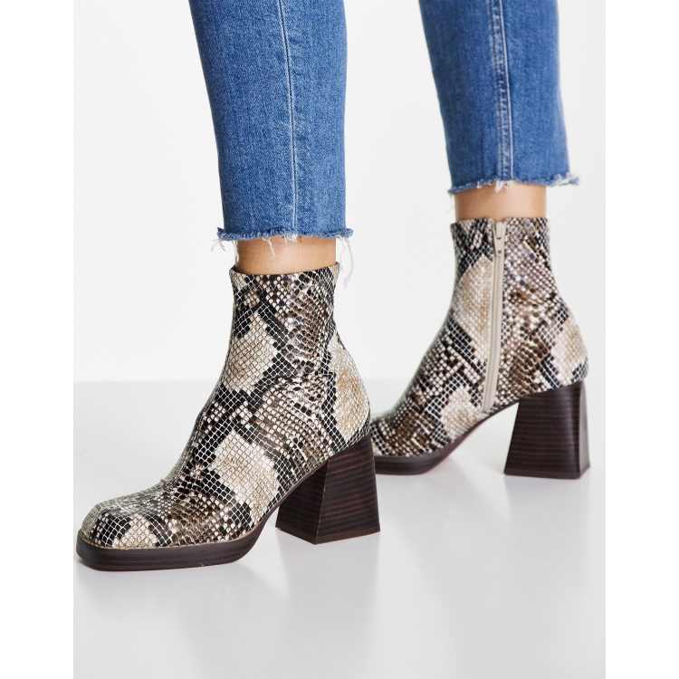 Asos snake deals print boots