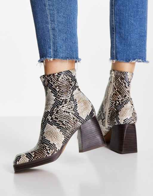 Asos best sale snakeskin booties