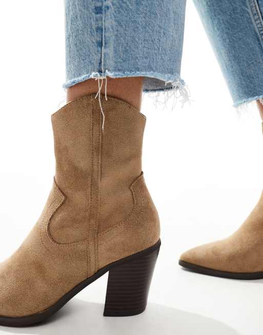 ASOS DESIGN - Rational - Stivali stile western color talpa con tacco, 3 di 4
