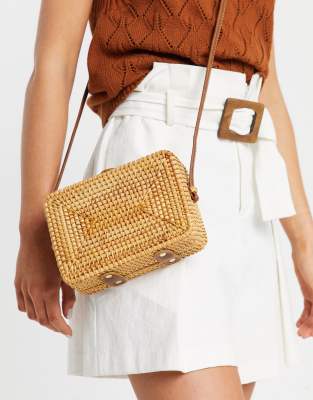 square woven bag