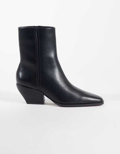 ASOS DESIGN Raul Western-Stiefeletten mit Absatz in Schwarz - view 1