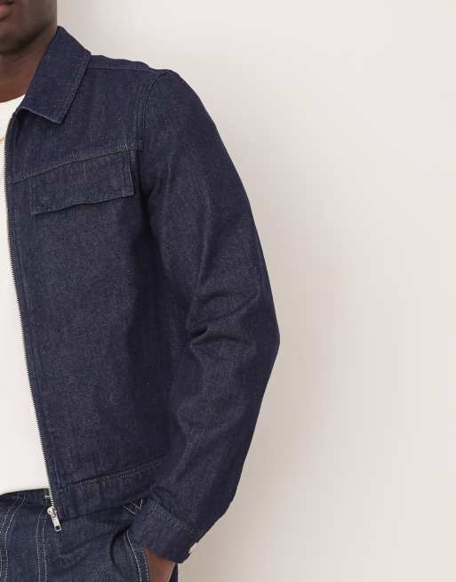 ASOS DESIGN raw denim harrington jacket - part of a set | ASOS