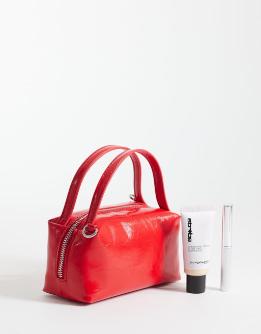 ASOS DESIGN - Rød crossbody-minitaske med tekstur og aftagelig strop, 2 af 4
