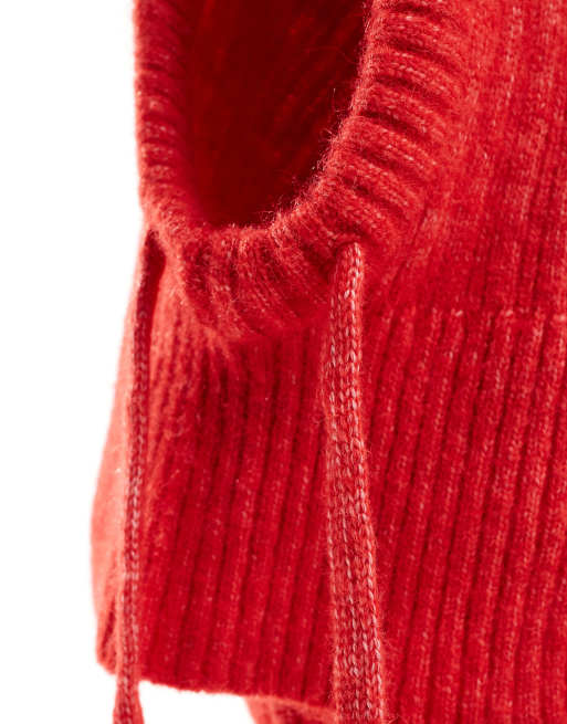 ASOS DESIGN - Rød hætte i uldblanding, 3 af 4