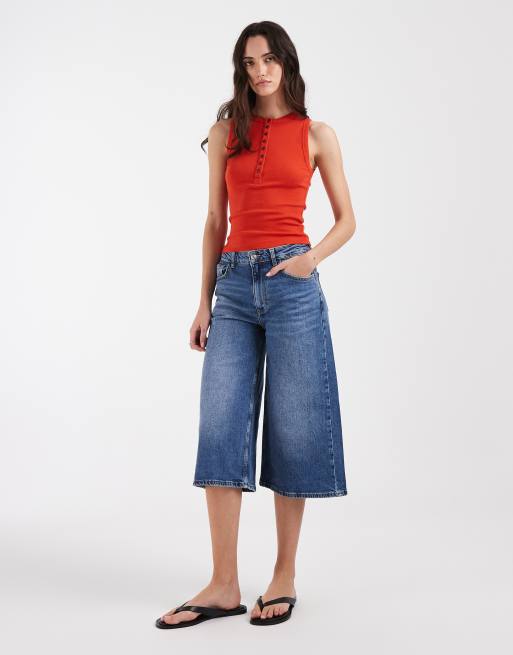 ASOS DESIGN - Rød ærmeløs top med knapdetaljer, 2 af 4