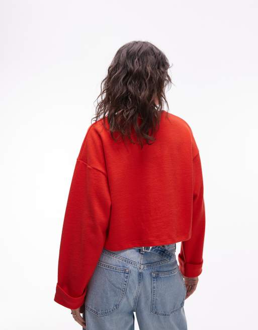 ASOS DESIGN - Rød superblød langærmet cardigan med knapper, 4 af 4