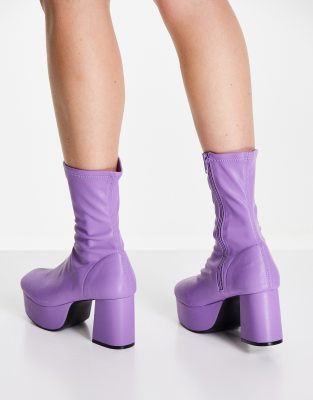 platform purple boots