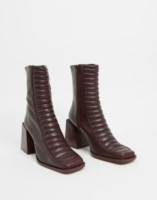 asos burgundy boots