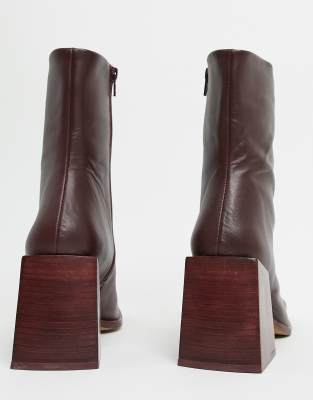 asos burgundy boots