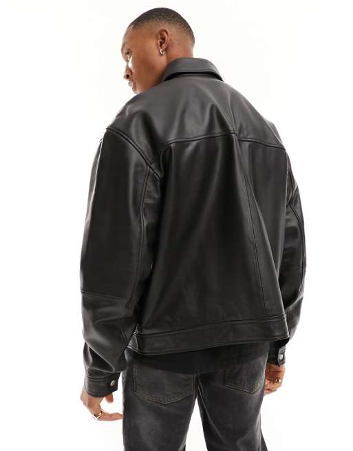 Bomber Jacket Leather Jacket Carhartt Black Label Jacket ASOS