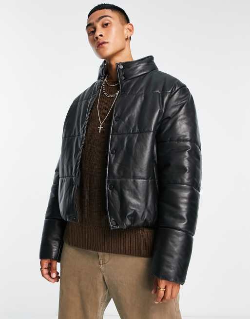 ALLSAINTS CORONET LEATHER PUFFER JACKET-