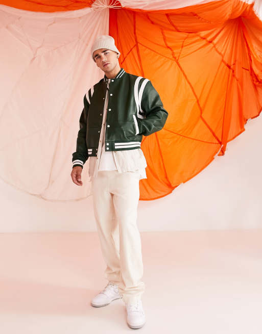 Green and orange hot sale bomber jacket