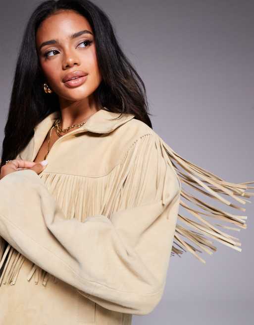 STARS&STRIPES fringe design suède jacket Stars & Stripes Mens Western leather fringe jacket HOMBRE