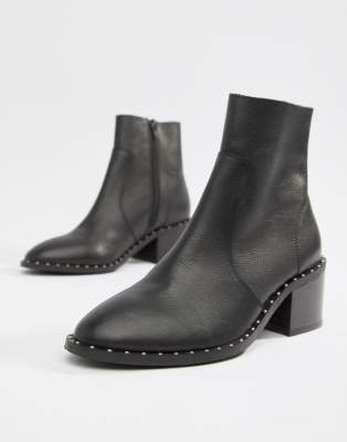 mid ankle black boots