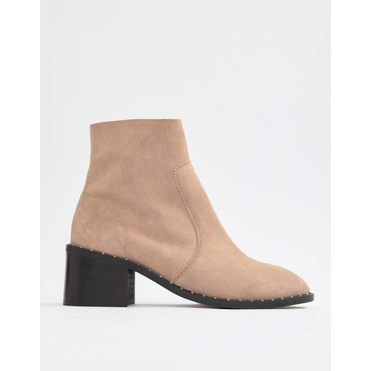 Asos design realm store leather mid ankle boots