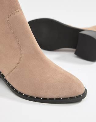 Asos design realm clearance leather mid ankle boots