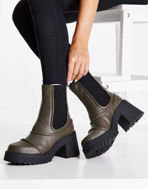 Asos chunky heel boots hotsell