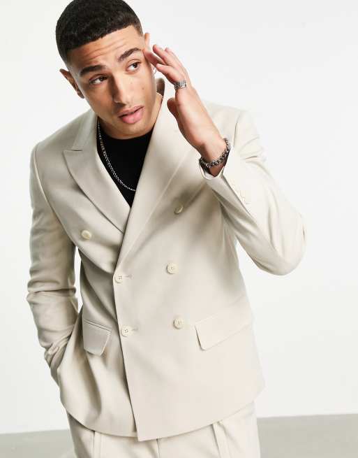 ASOS DESIGN - Recht colbert in beige, 3 van 4
