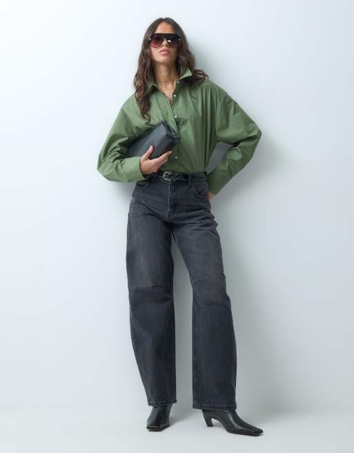 ASOS DESIGN - Recht oversized overhemd in kaki, 2 van 7