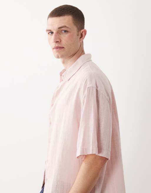  ASOS DESIGN - Recht oversized overhemd van linnenmix in roze, 3 van 5