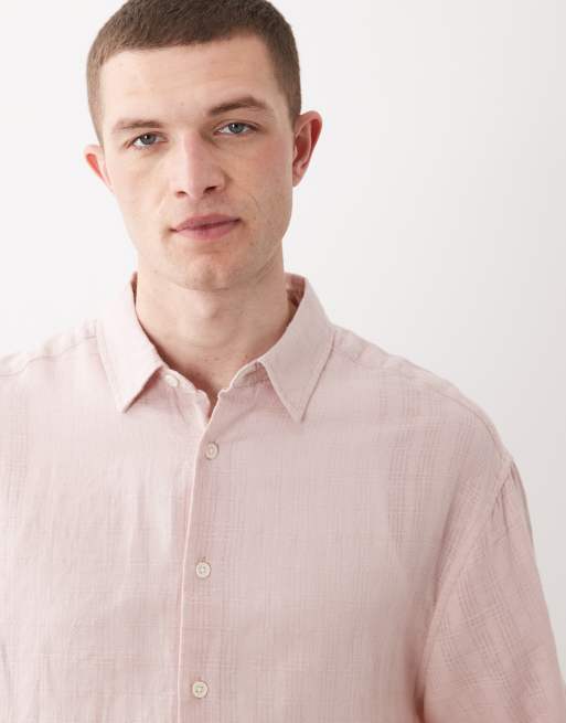  ASOS DESIGN - Recht oversized overhemd van linnenmix in roze, 4 van 5