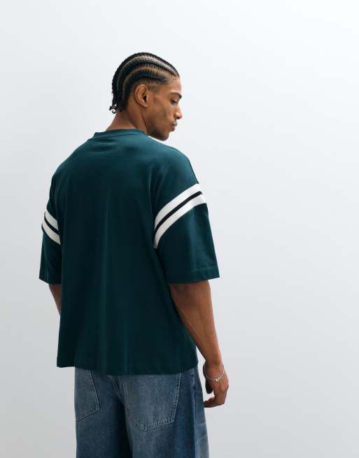 ASOS DESIGN - Recht oversized sport T-shirt in donkergroen, 5 van 5