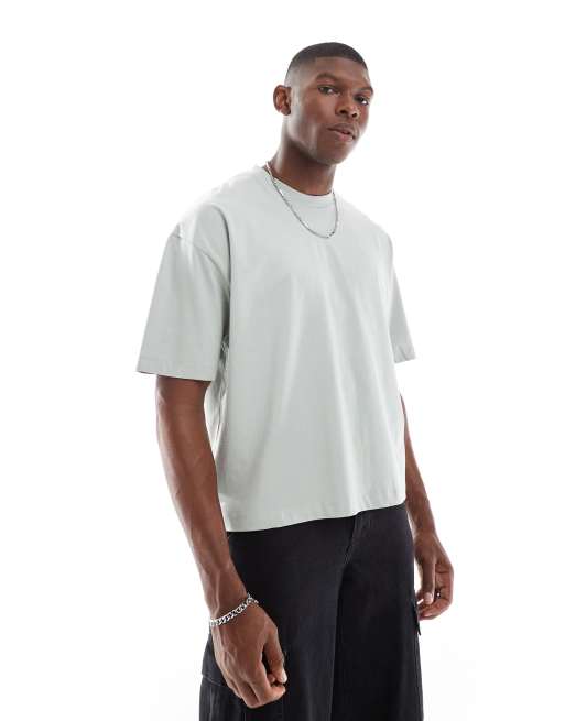 ASOS DESIGN - Recht oversized T-shirt met grafische autoprint in lichtgrijs, 3 van 4