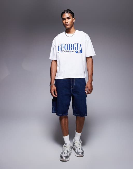 ASOS DESIGN - Recht oversized T-shirt met print in wit, 2 van 4