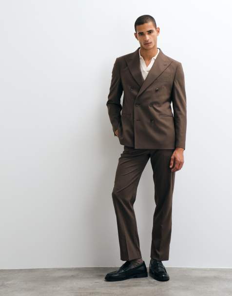 ASOS DESIGN - Recht pak in bruin - view 1