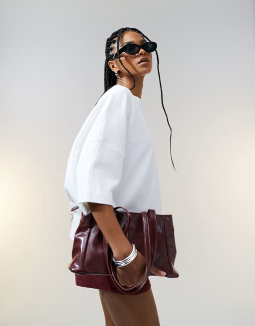 ASOS DESIGN - Recht T-shirt met korte mouwen in crème
