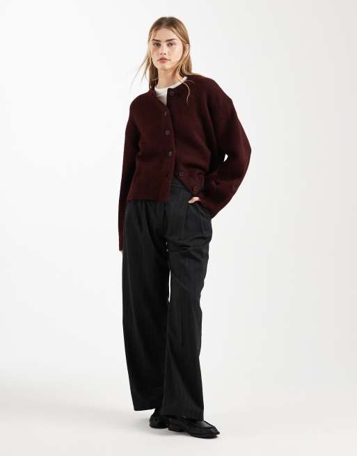 ASOS DESIGN - Recht vest met ronde hals en zijsplit in paars, 2 van 4