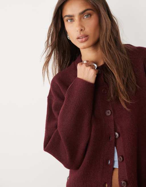 ASOS DESIGN - Recht vest met zijsplit in bordeauxrood, 3 van 4