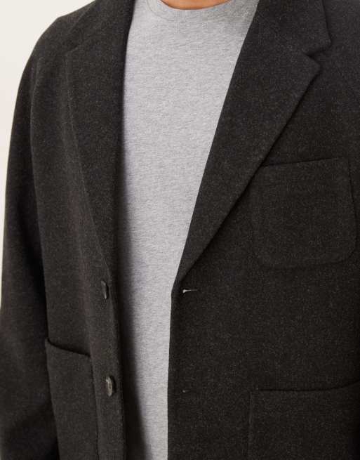 ASOS DESIGN - Rechte blazer met wollook in bruin, 5 van 5