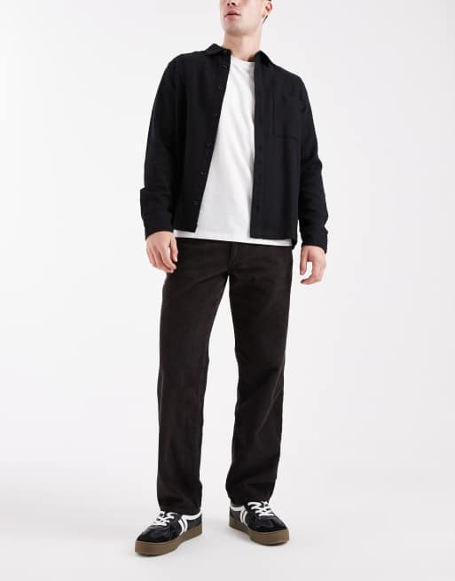 ASOS DESIGN - Rechte cargobroek van corduroy in bruin, 2 van 5