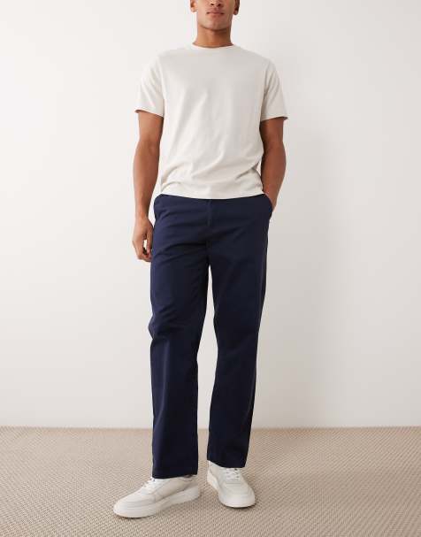 ASOS DESIGN - Rechte chino in marineblauw - view 1