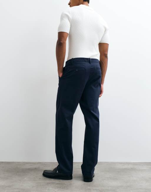 ASOS DESIGN - Rechte chino in marineblauw, 3 van 5