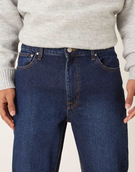 ASOS DESIGN - Rechte jeans in blauw met donkerblauwe wassing, 5 van 5