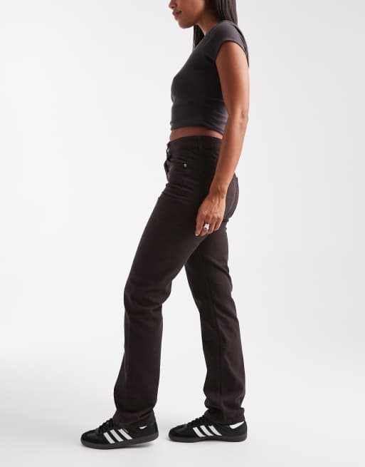 ASOS DESIGN - Rechte jeans in jaren 90-stijl in donkerbruin , 3 van 5
