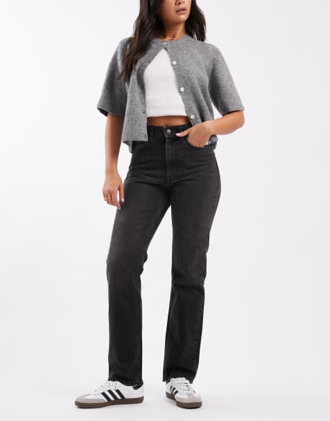 ASOS DESIGN - Rechte jeans in jaren 90-stijl in zwart - view 1