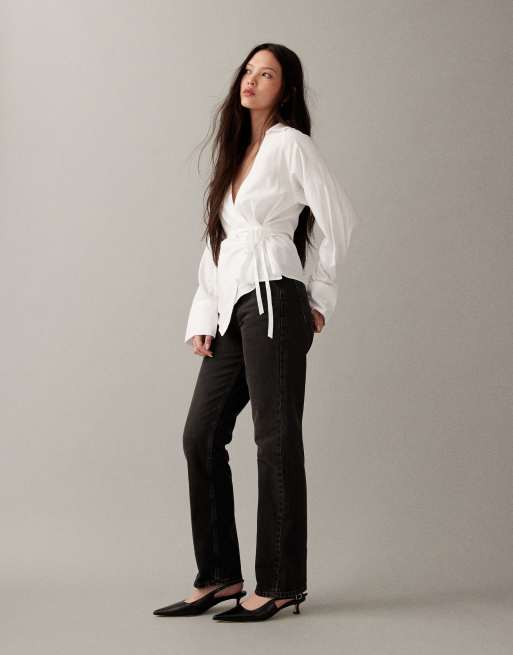 ASOS DESIGN - Rechte jeans in jaren 90-stijl in zwart , 2 van 7