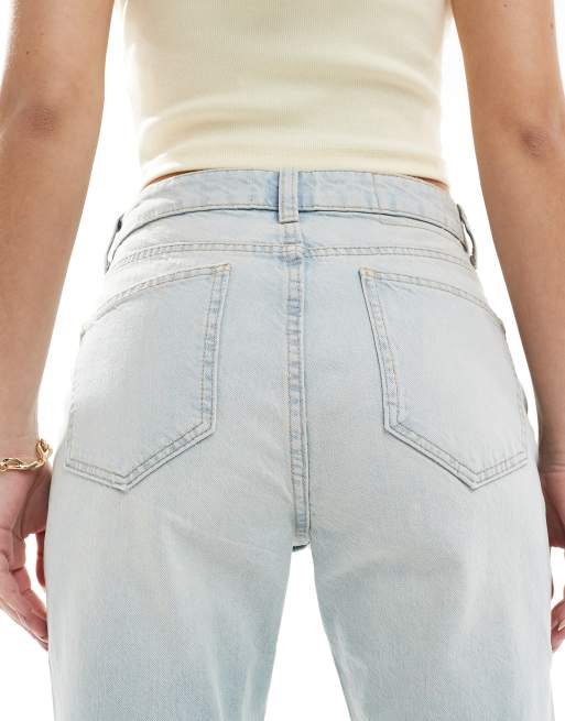 ASOS DESIGN - Rechte jeans in jaren 90-stijl met scheuren en lichte wassing , 4 van 5
