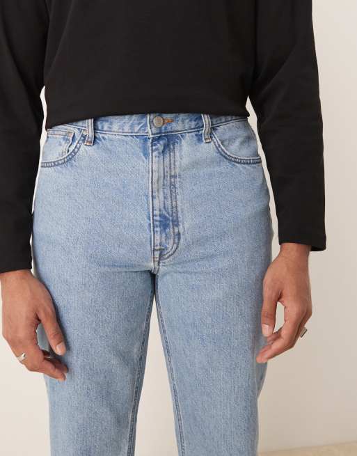ASOS DESIGN straight jean in light wash blue