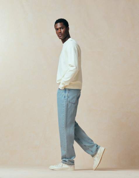 ASOS DESIGN - Rechte jeans in light-wash blauw - view 1