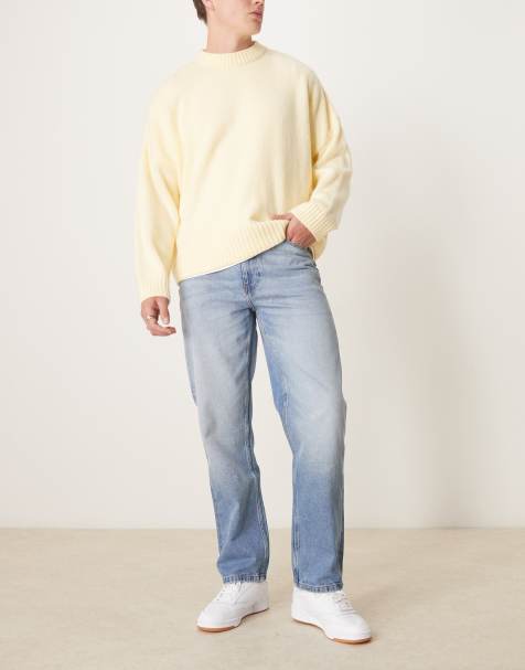 ASOS DESIGN - Rechte jeans in mid-wash blauw met tint - view 1