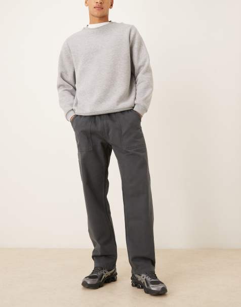 ASOS DESIGN - Rechte jeans met elastische taille in timmermansstijl - view 1