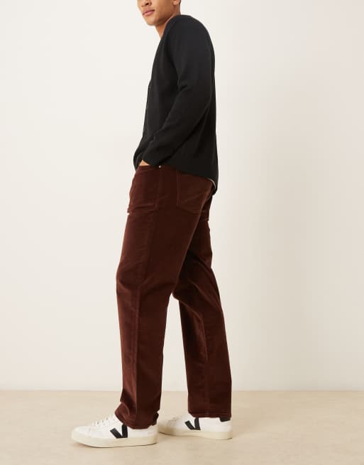 ASOS DESIGN - Rechte losse broek van corduroy in bruin, 3 van 5