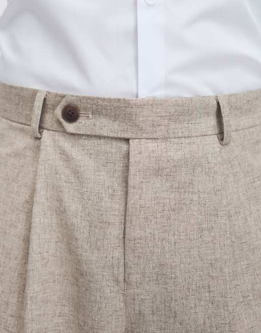 ASOS DESIGN - Rechte pantalon van linnenmix in stone, 3 van 9