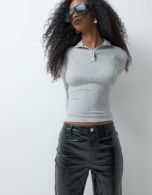 ASOS DESIGN rechte PU-jeans met rechte pijp in krokodillenprint, 4 van 5