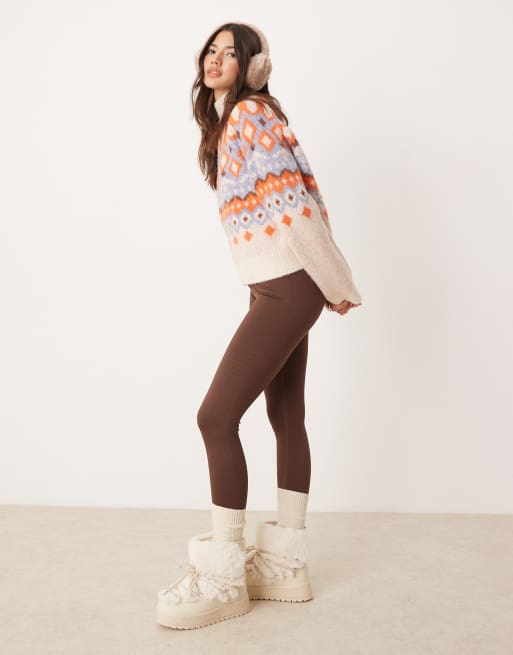 ASOS DESIGN - Rechte trui met fairisle motief en hoge hals, 3 van 4